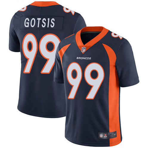 Men Denver Broncos 99 Adam Gotsis Navy Blue Alternate Vapor Untouchable Limited Player Football NFL Jersey